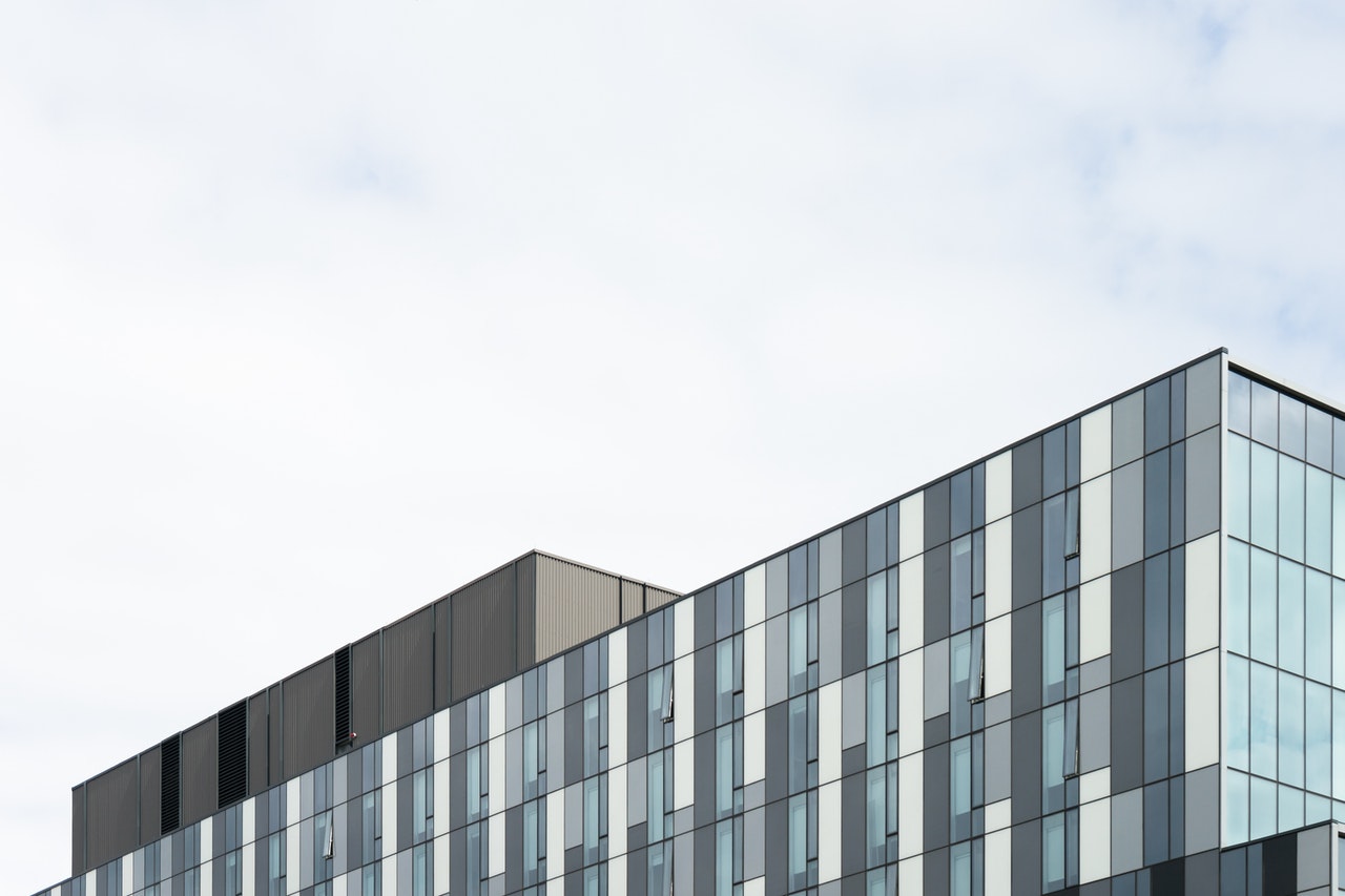 Modern glass-fronted commercial office building